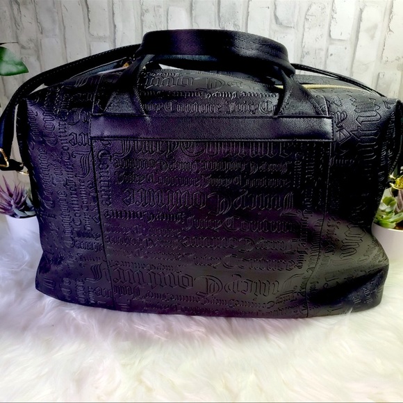 NEW Juicy couture Black Gothic Embossed weekender - Picture 4 of 7